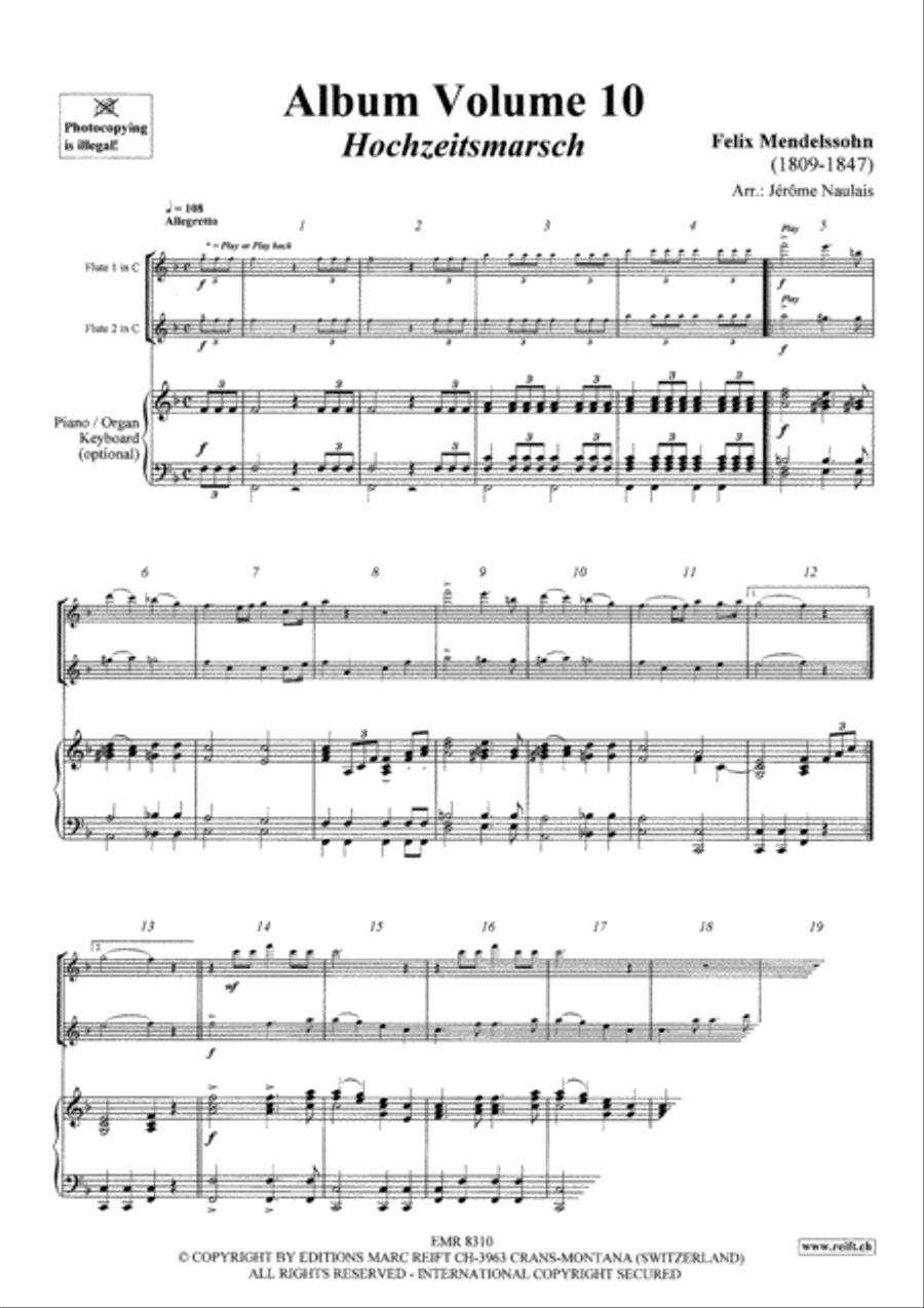 Album Volume 10 Flute Duet scores gallery preview page 3