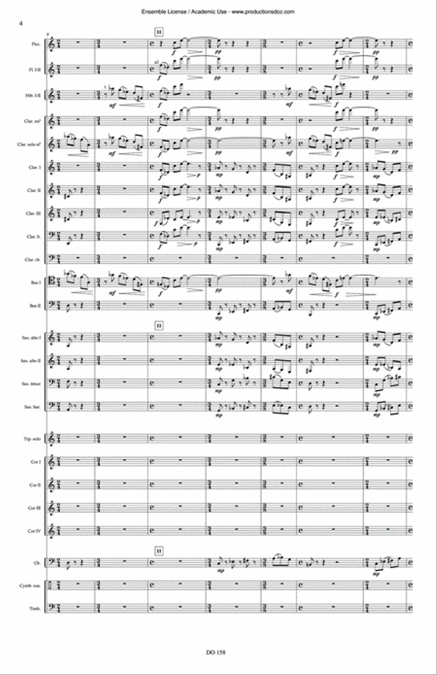 Concerto for trumpet op. 43A (Symphonic band, score) Concert Band scores gallery preview page 4