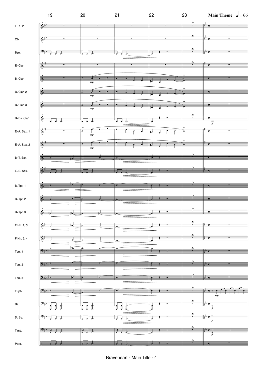 Braveheart - Main Title Concert Band scores gallery preview page 6