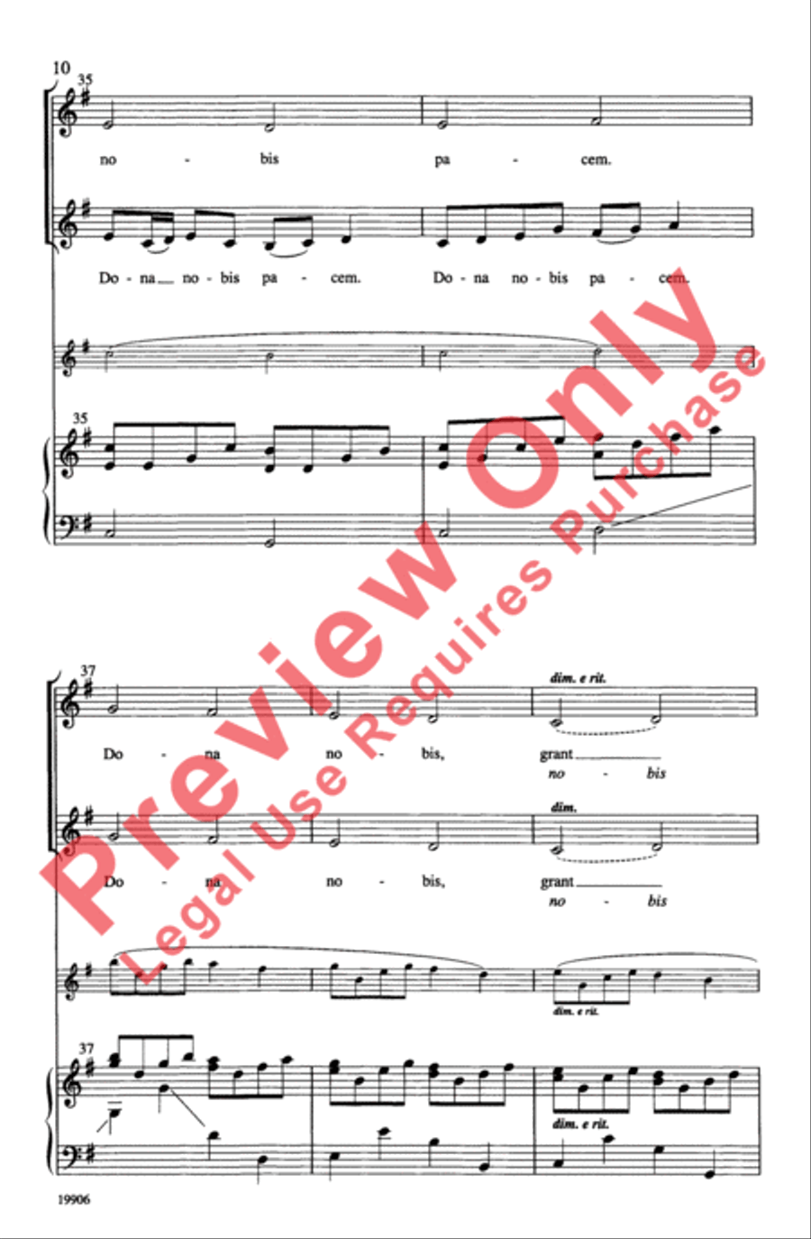 Pachelbel's Canon of Peace Unison Choir scores gallery preview page 10