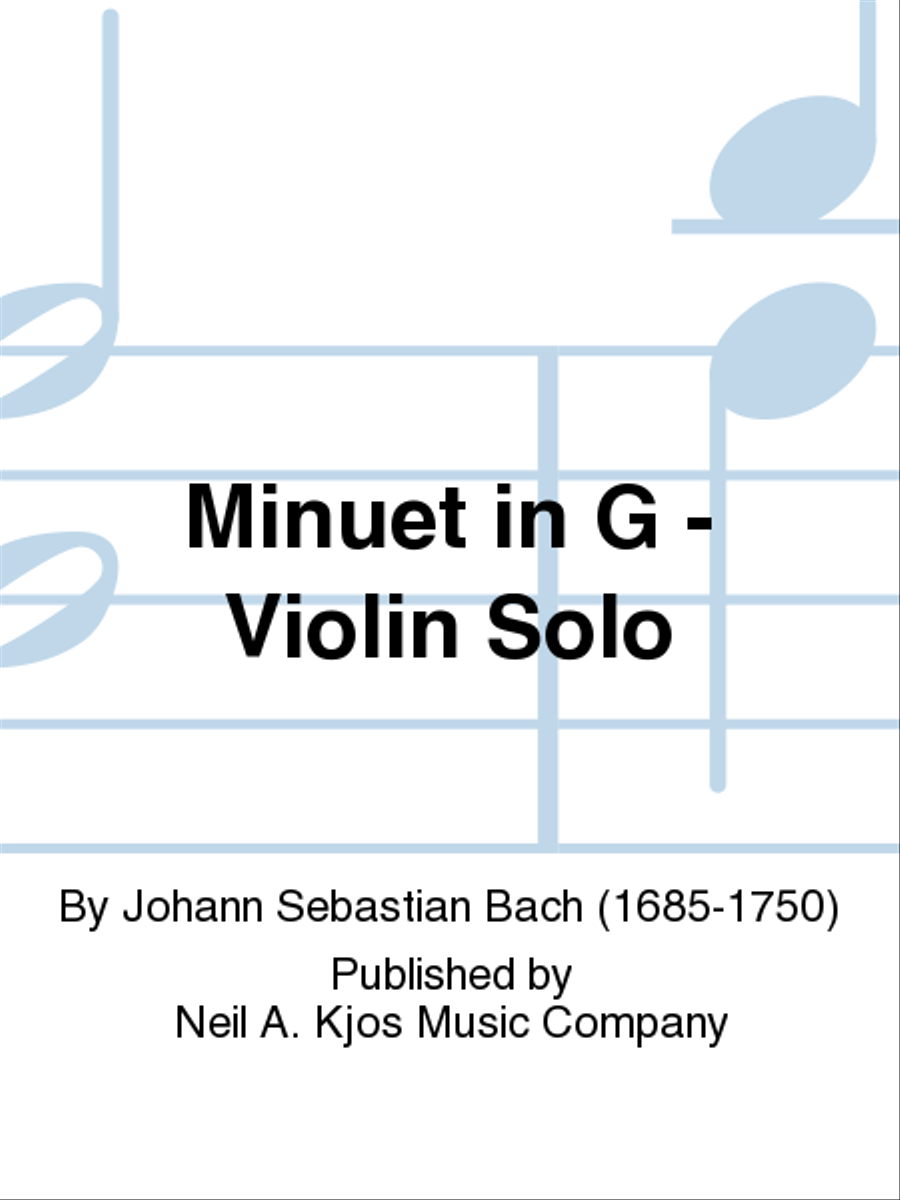 Minuet in G - Violin Solo Orchestra scores gallery preview page 1