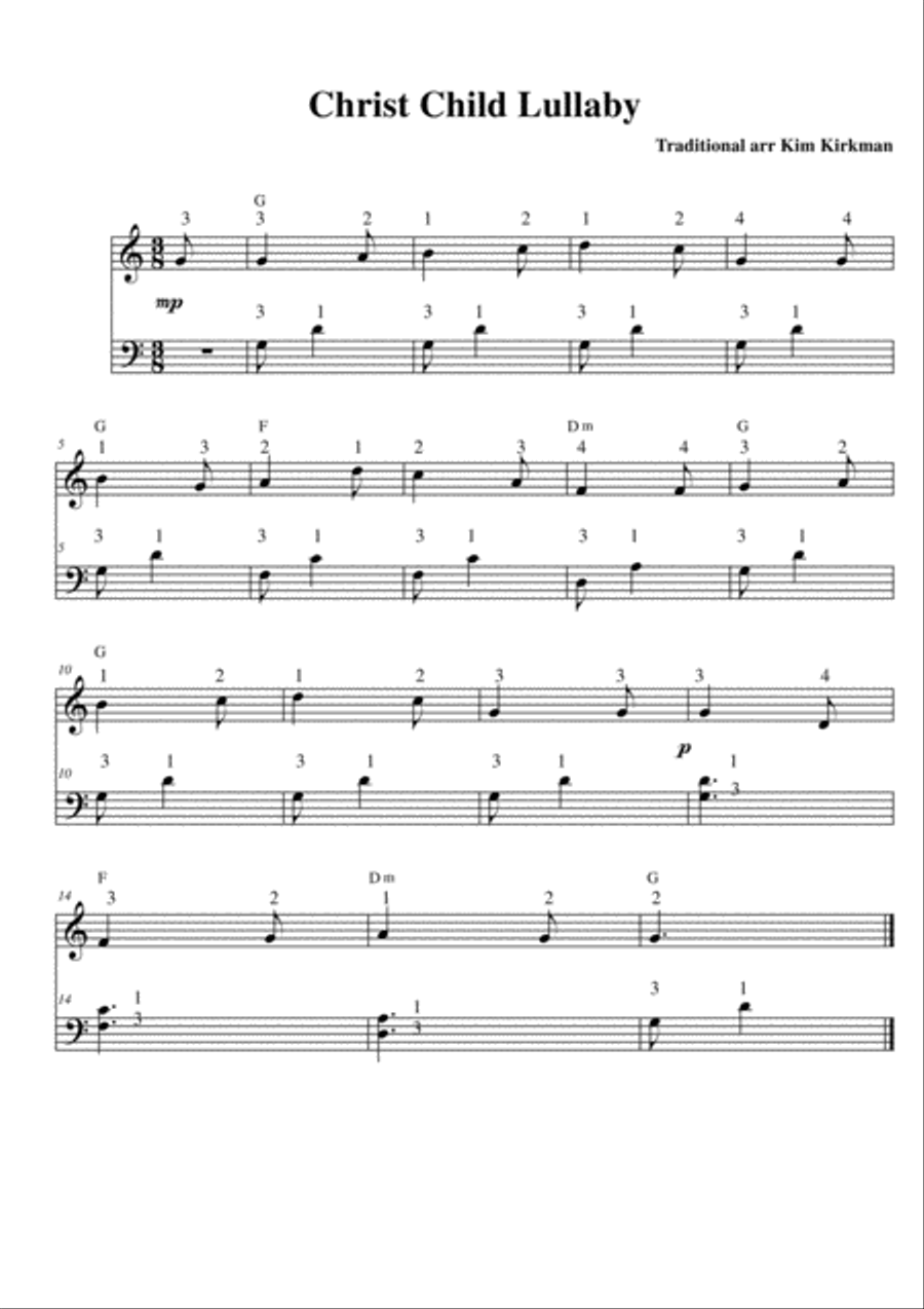 Eight Beginner Harp Christmas Pieces Harp scores gallery preview page 4