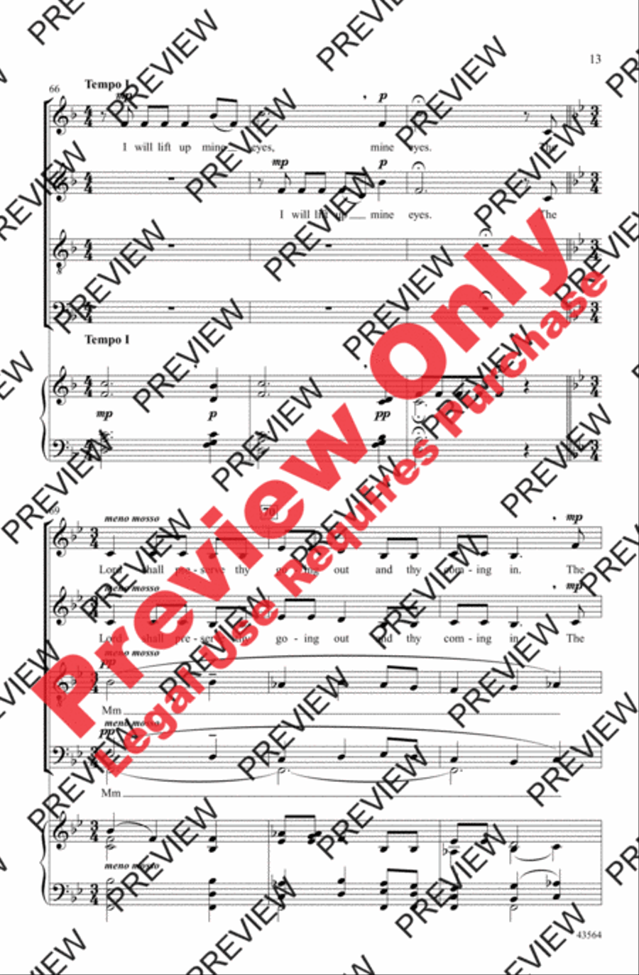 Psalm 121 4-Part scores gallery preview page 13
