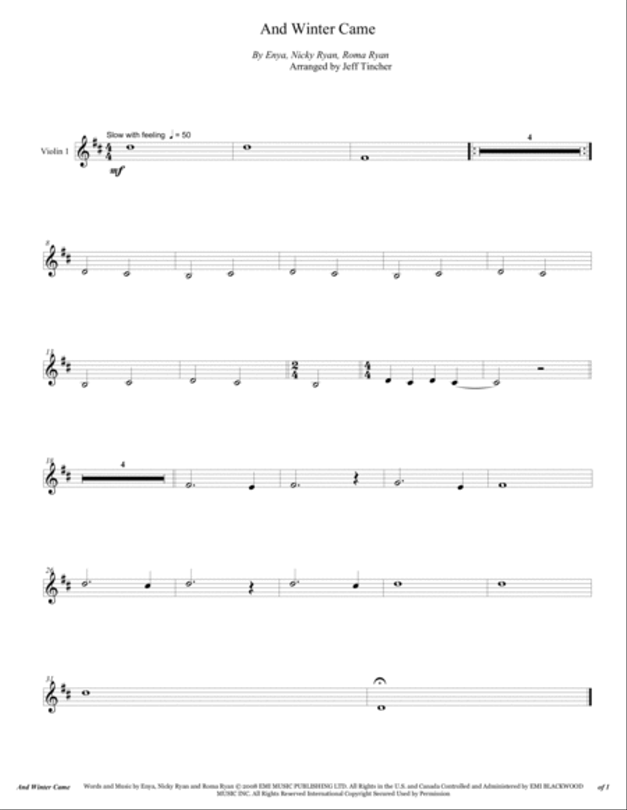 And Winter Came String Quartet scores gallery preview page 4