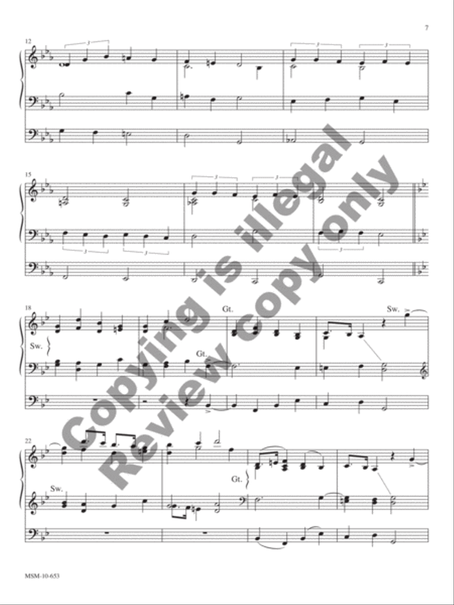 Partita on Built on the Rock Organ scores gallery preview page 4