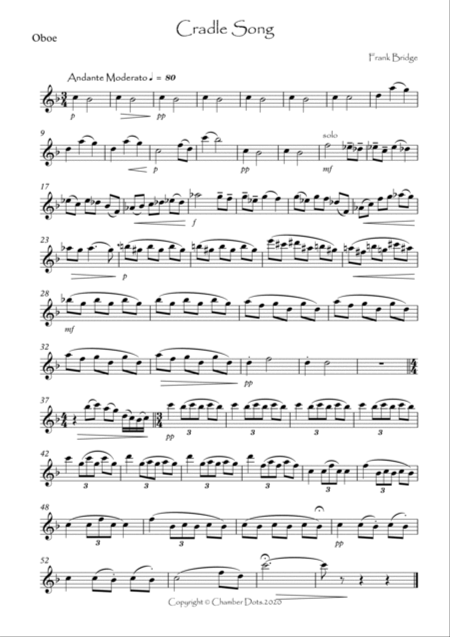 Cradle Song Woodwind Ensemble scores gallery preview page 5