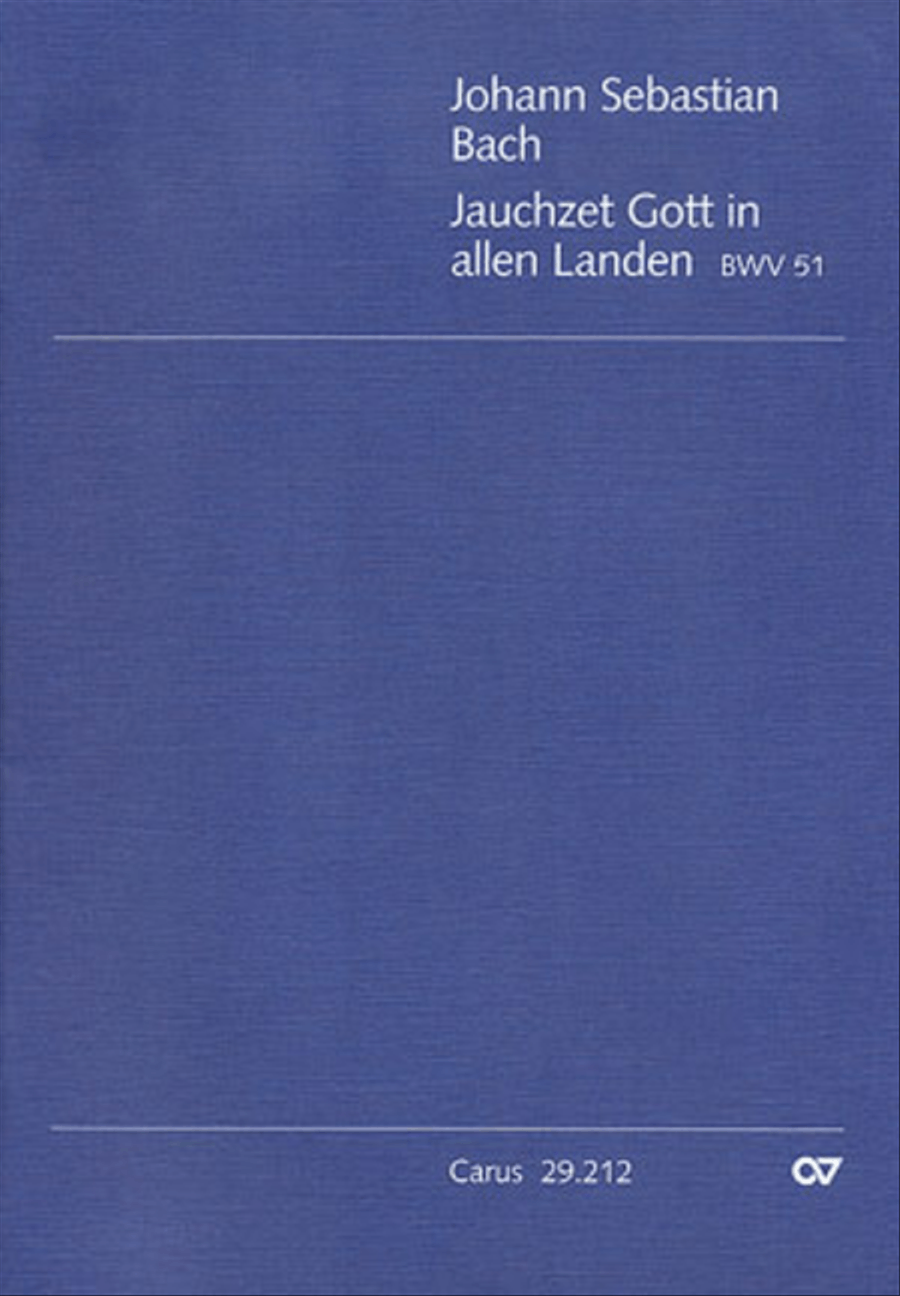 Praise ye God throughout creation (Jauchzet Gott in allen Landen) Soprano Voice scores gallery preview page 1