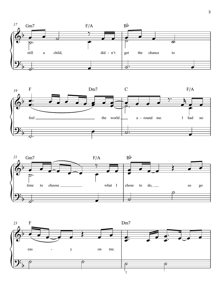 Easy On Me Easy Piano scores gallery preview page 3