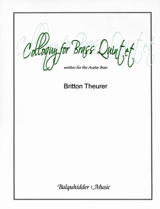 Book cover for Colloquy for Brass Quintet