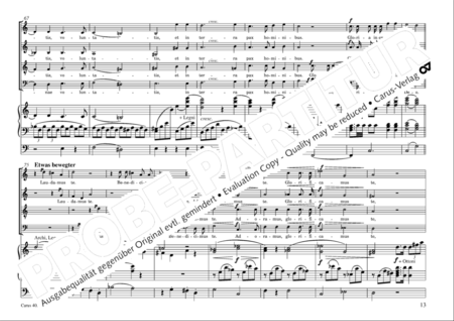 Missa sacra C Minor 4-Part scores gallery preview page 14