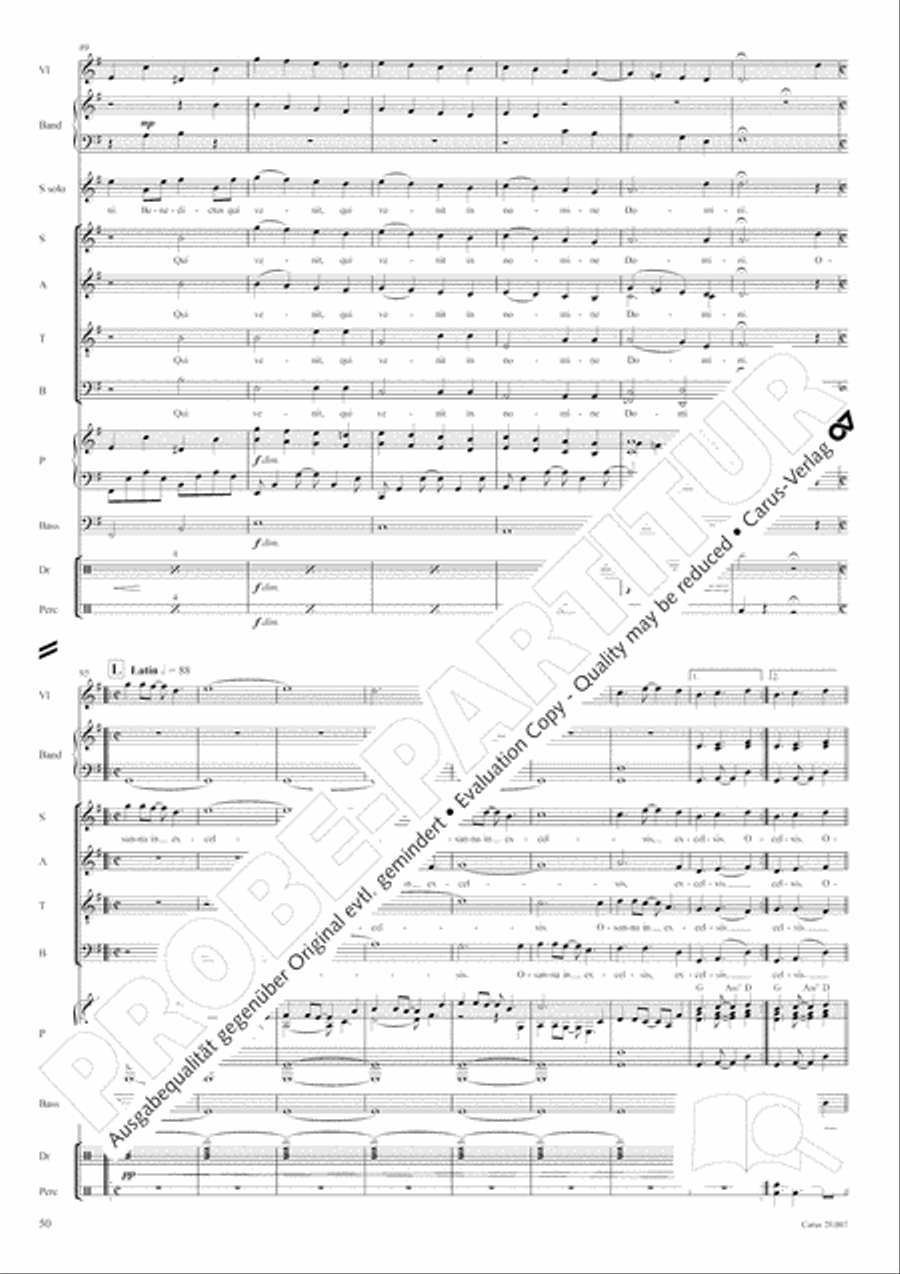 Missa latina 4-Part scores gallery preview page 51