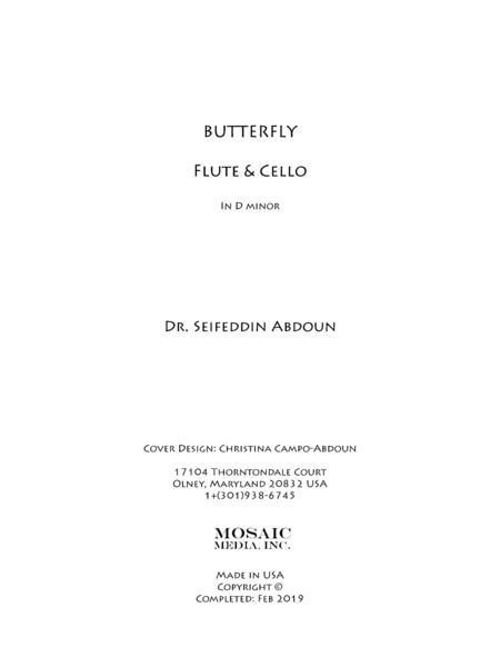 Flute & Cello (Butterfly) in D minor image number null