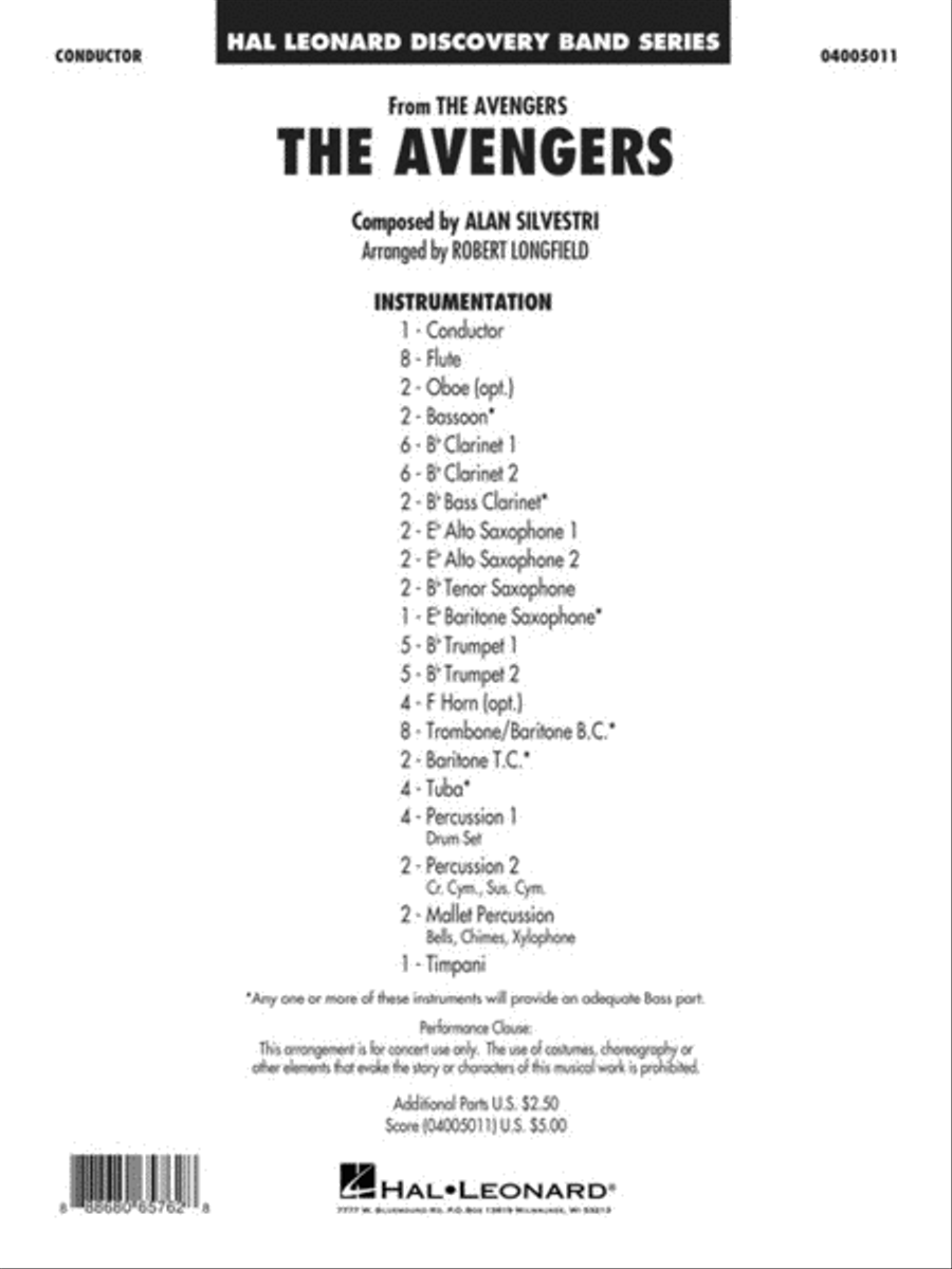 The Avengers Concert Band scores gallery preview page 2