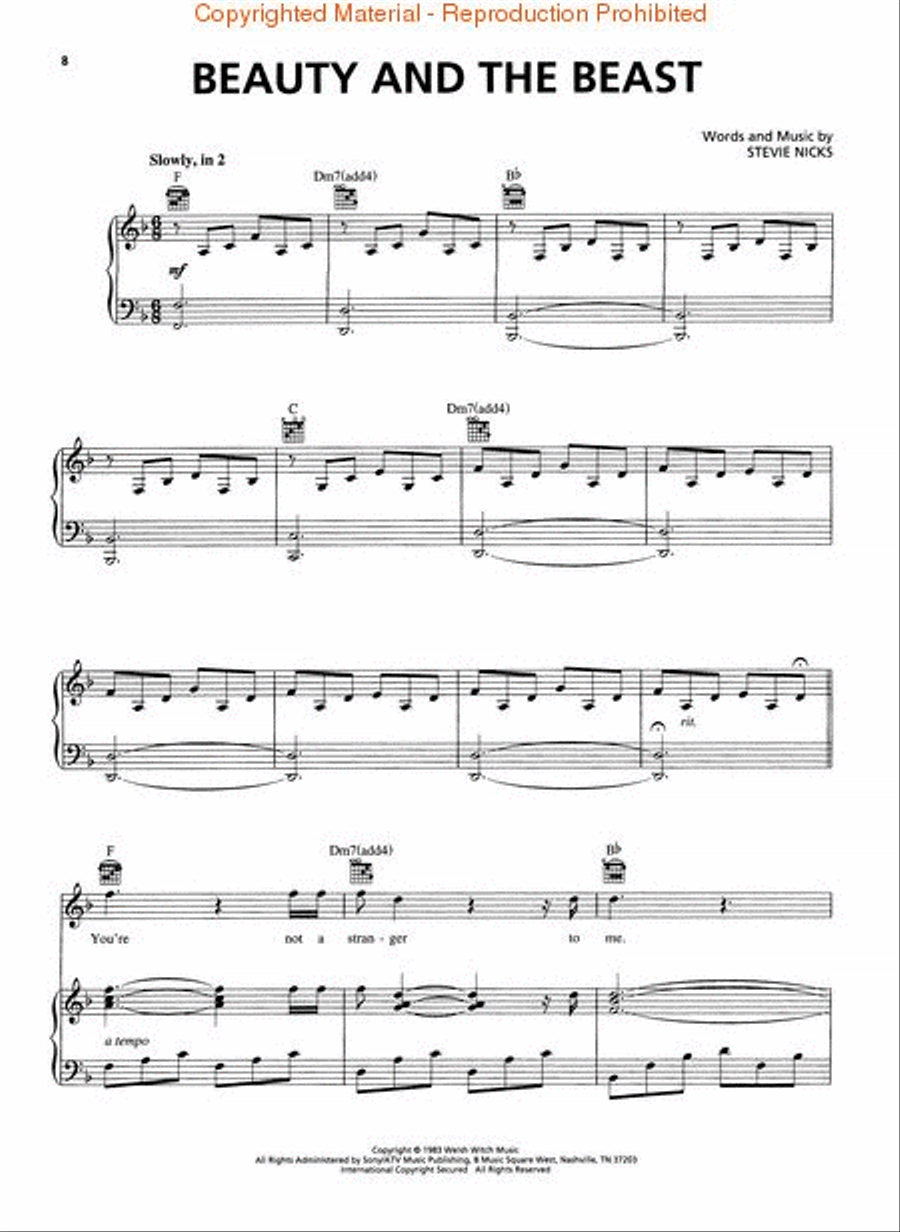 Stevie Nicks – Greatest Hits Piano, Vocal, Guitar scores gallery preview page 3