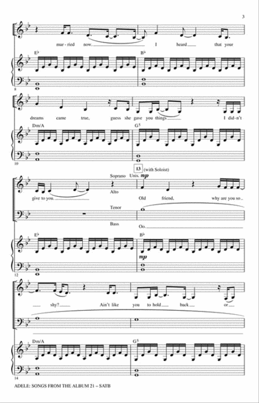 Adele: Songs from the Album 21 Show Choir scores gallery preview page 3