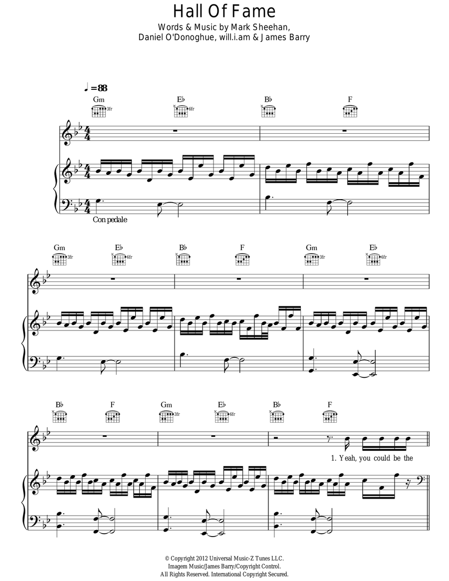 Hall Of Fame Acoustic Guitar scores gallery preview page 1