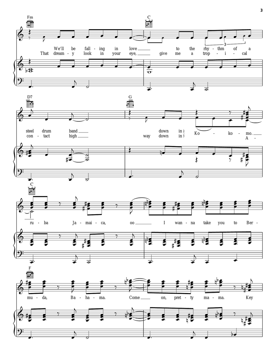 Kokomo Acoustic Guitar scores gallery preview page 3