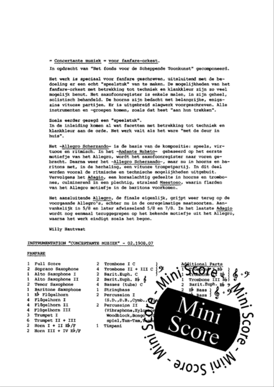 Concertante Muziek Concert Band scores gallery preview page 4