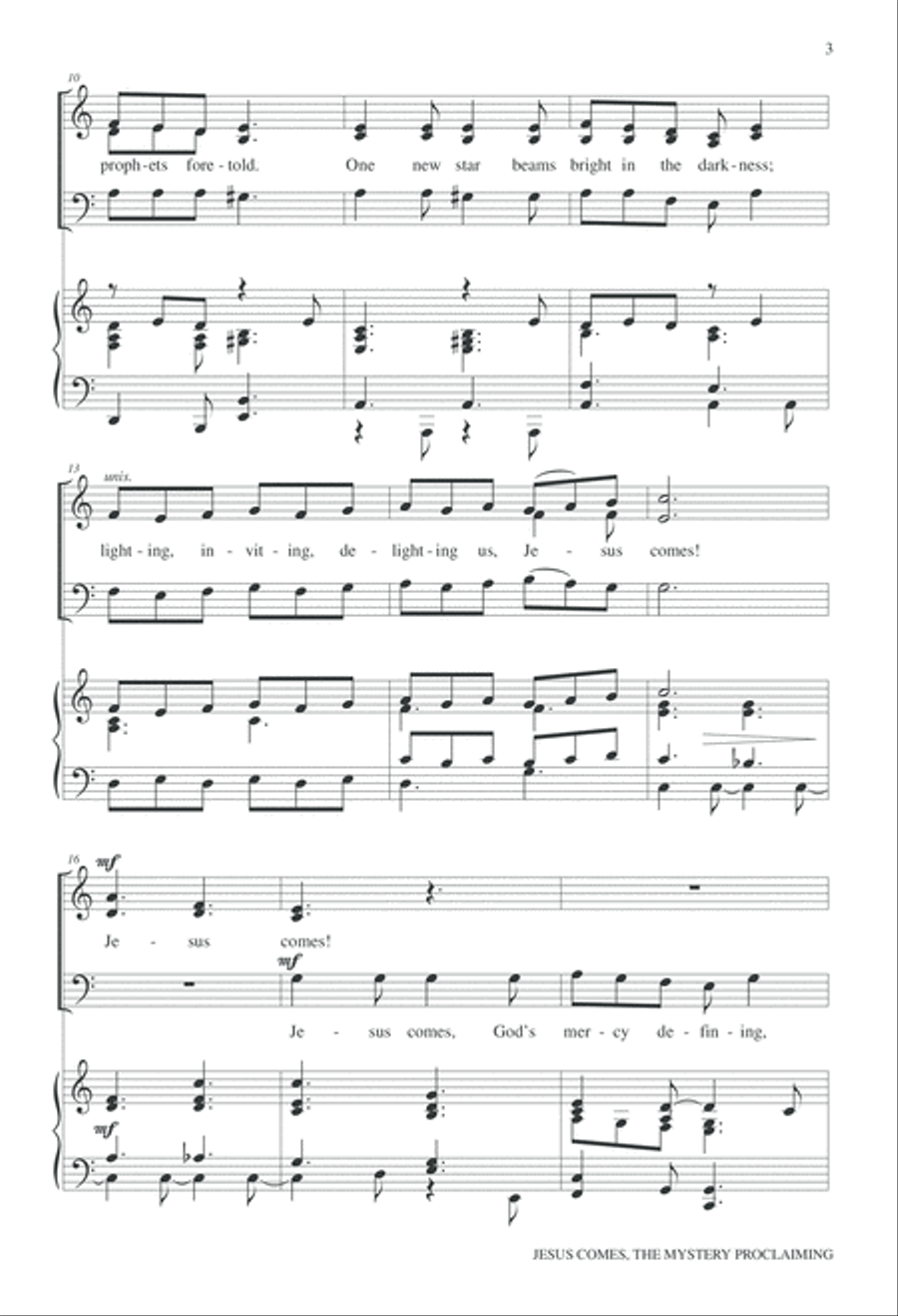 Jesus Comes The Mystery Proclaiming 3-Part scores gallery preview page 4