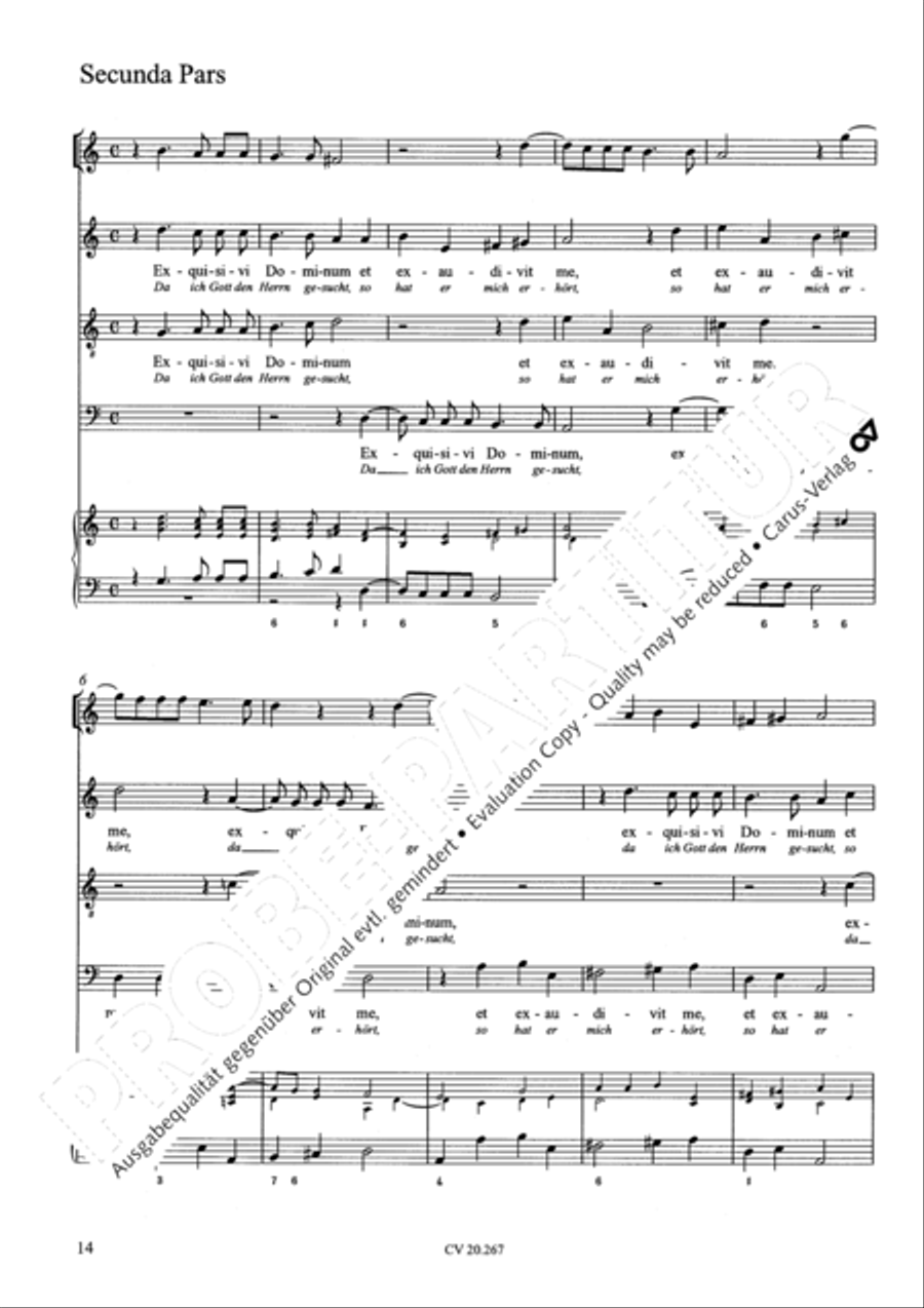 Benedicam Dominum; Exquisivi Dominum Score scores gallery preview page 15