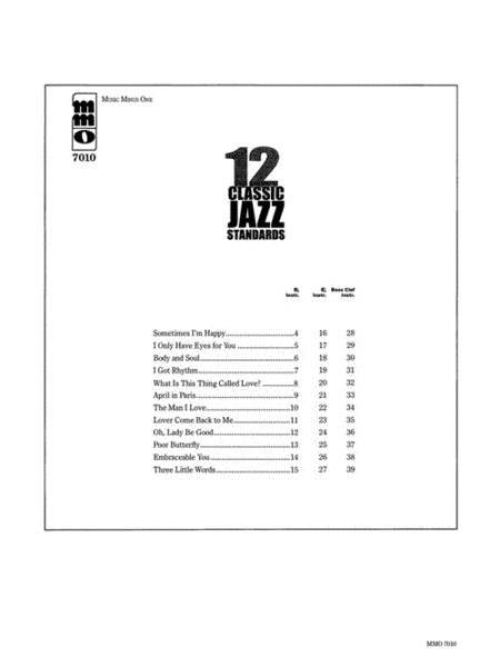 12 Classic Jazz Standards image number null