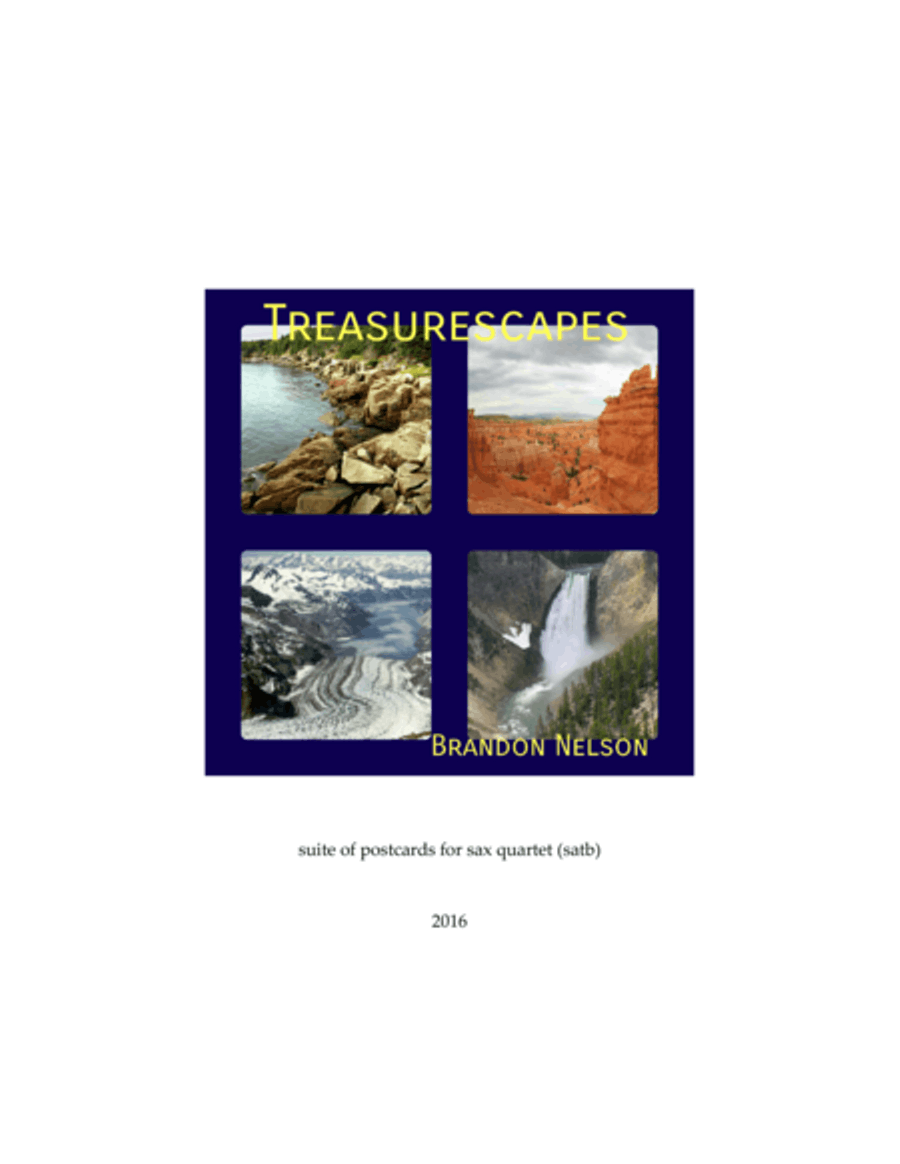 Treasurescapes (sax quartet) Saxophone Quartet scores gallery preview page 1