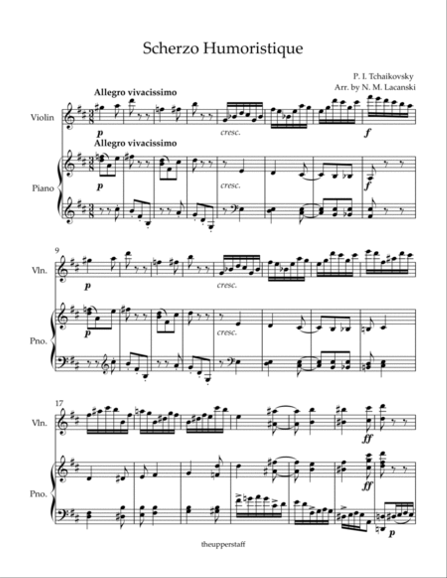 Scherzo Humoristique Violin Solo scores gallery preview page 2