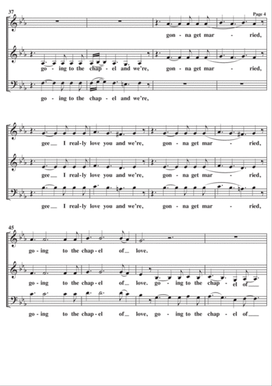 Chapel Of Love 3-Part scores gallery preview page 4
