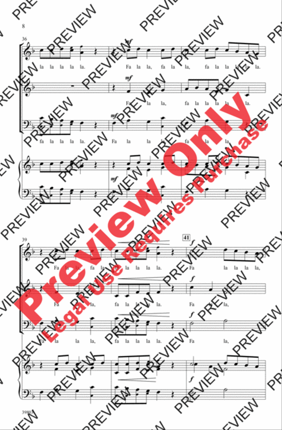 A Very Merry Fa La La A Very Merry Fa La La 3-Part scores gallery preview page 8