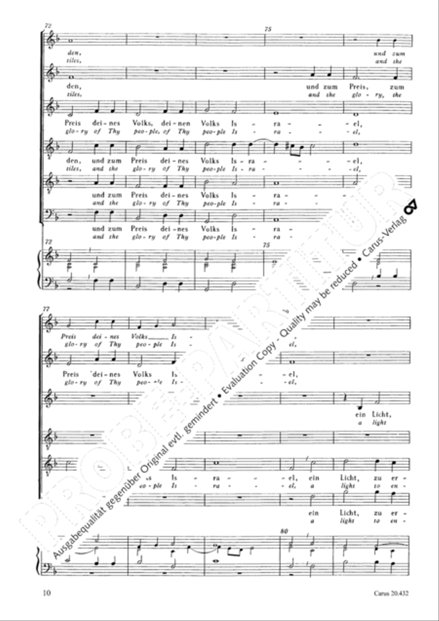 Lord, now lettest thou thy servant depart (Herr, nun lassest du deinen Diener) Choir scores gallery preview page 11