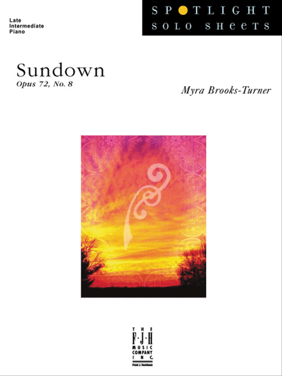Sundown, Op. 72, No. 8 Piano Solo scores gallery preview page 2