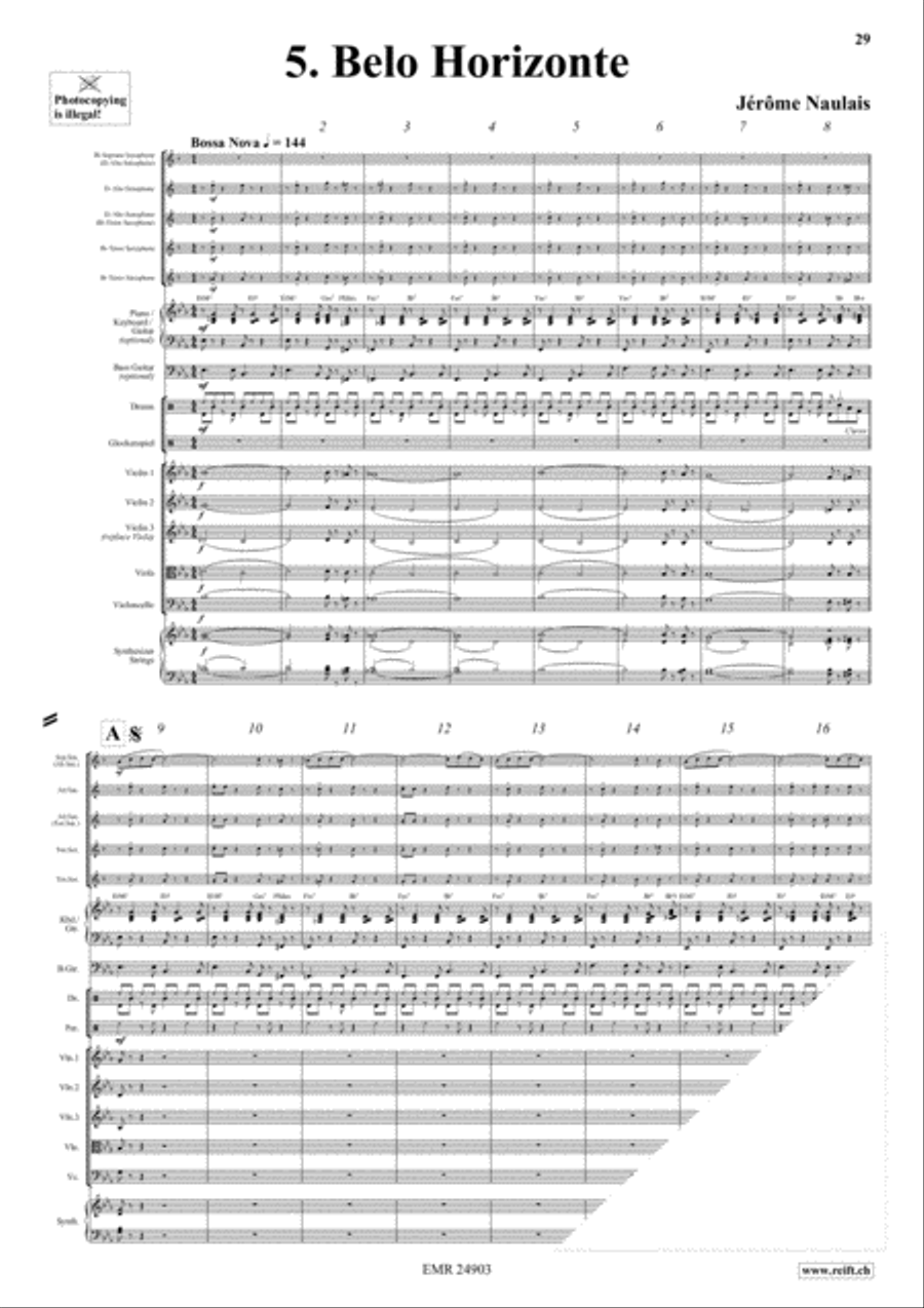 Play With Your Band Volume 1 Saxophone Quintet scores gallery preview page 8