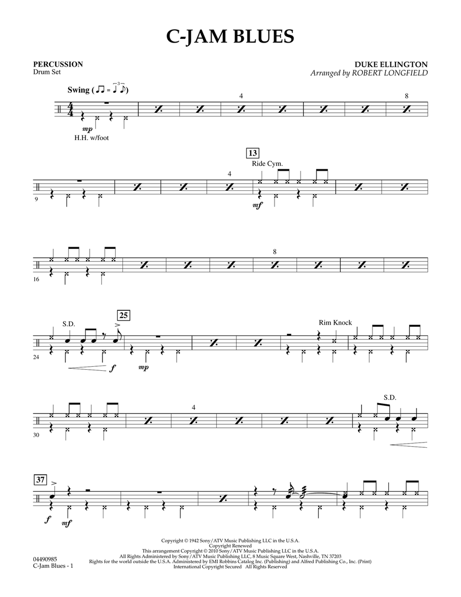 C-Jam Blues - Percussion Orchestra scores gallery preview page 1