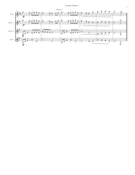 Christmas Medley 6 for clarinet quartet image number null