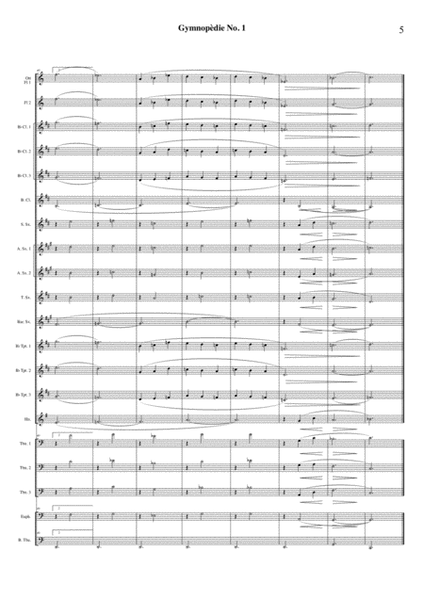 Gymnopédie No.1 - for Wind Band / Concert Band image number null