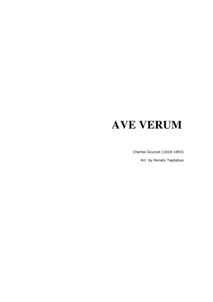 AVE VERUM - Charles Gounod (1818-1893) - Arr. for organ image number null