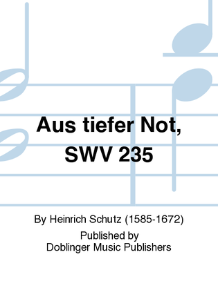 Book cover for Aus tiefer Not, SWV 235