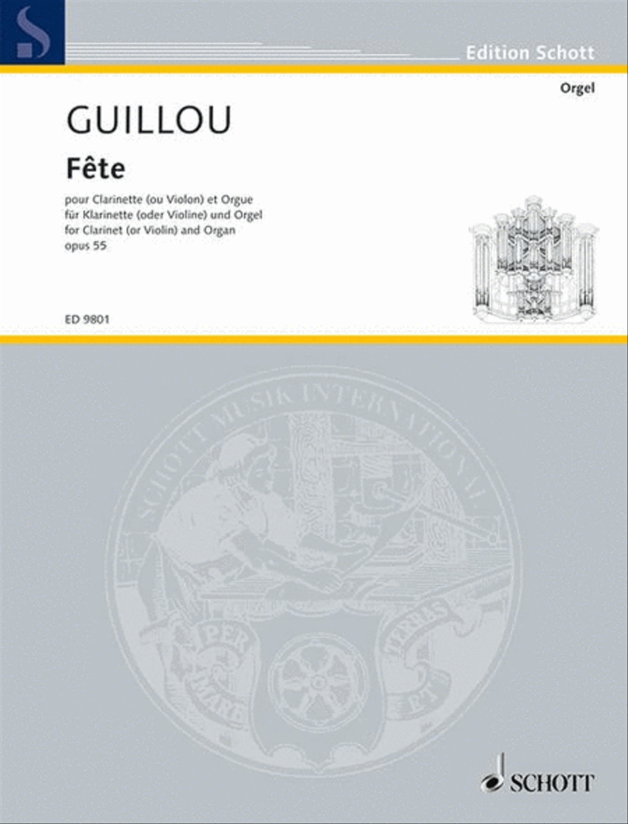 Guillou Fete Op55 Clar/org B-Flat Clarinet scores gallery preview page 1
