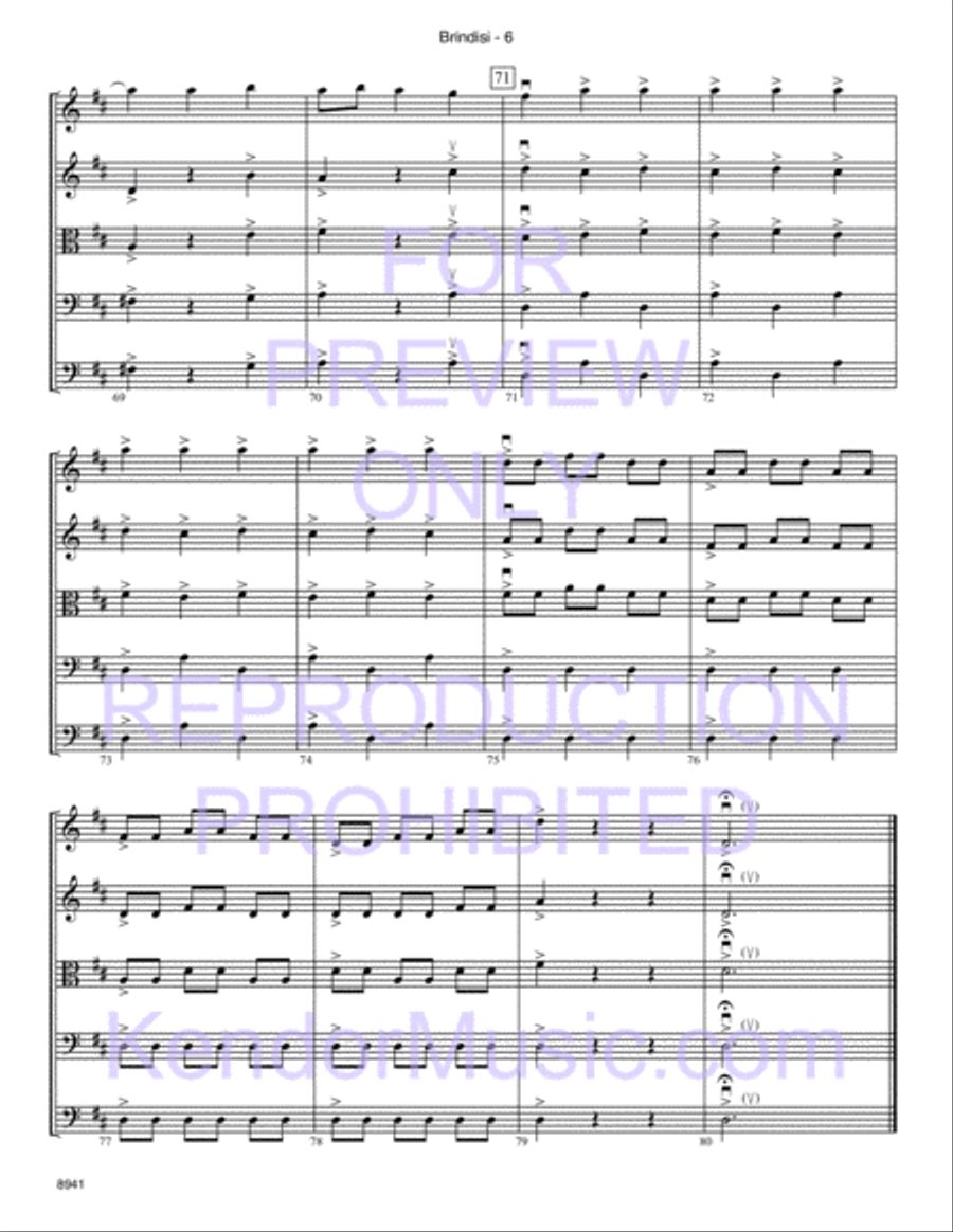 Brindisi (from La Traviata) String Orchestra scores gallery preview page 13