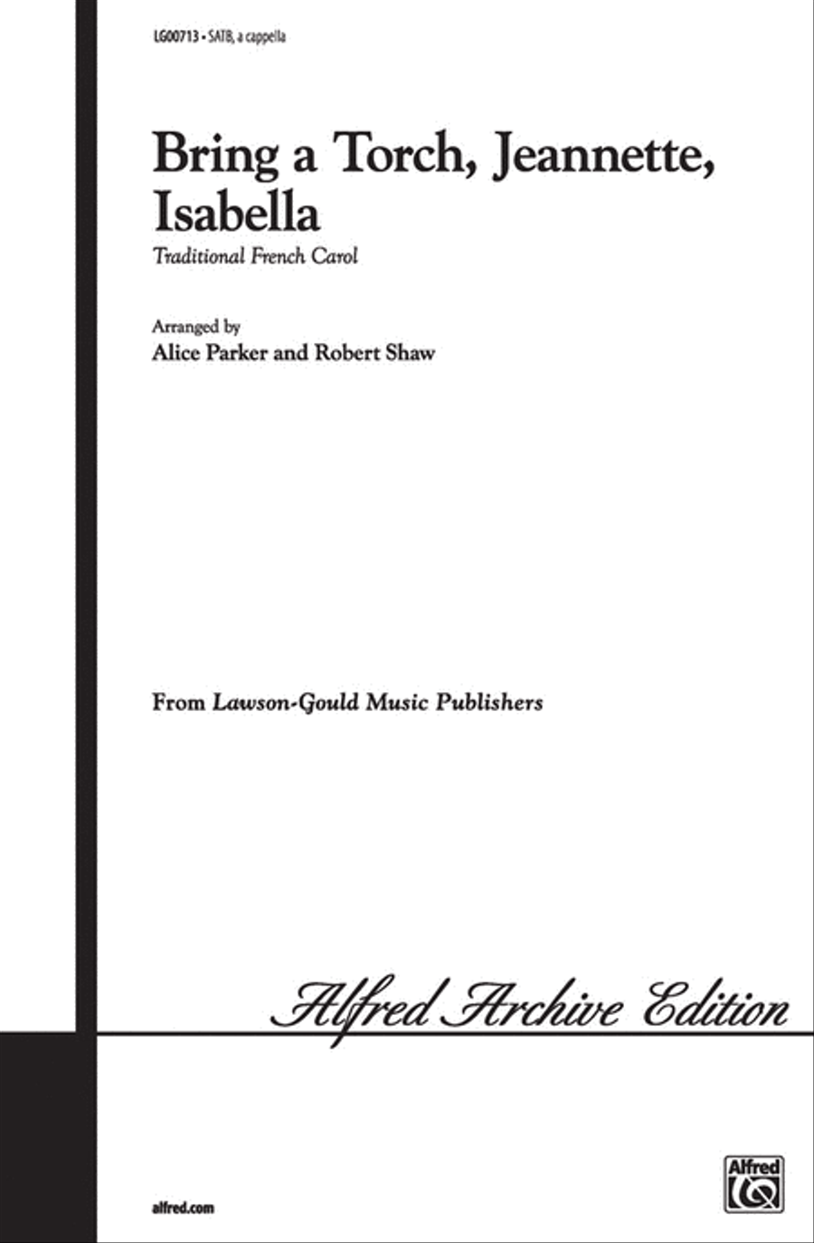 Bring a Torch, Jeanette, Isabella 4-Part scores gallery preview page 1