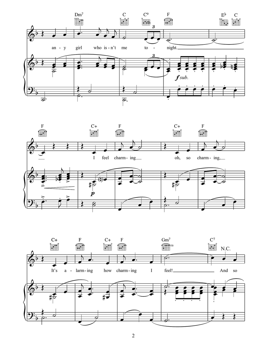 I Feel Pretty (from West Side Story) Piano, Vocal, Guitar scores gallery preview page 2