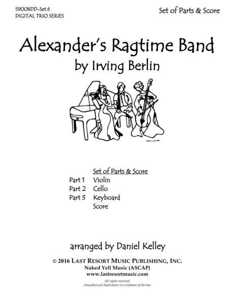 Alexander's Ragtime Band for Piano Trio