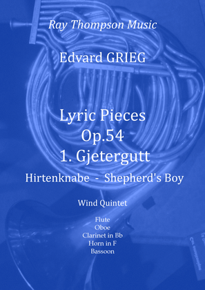 Grieg: Lyric Pieces Op.54 No.1"Gjetergutt" (Hirtenknabe - Shepherd's Boy) - wind quintet