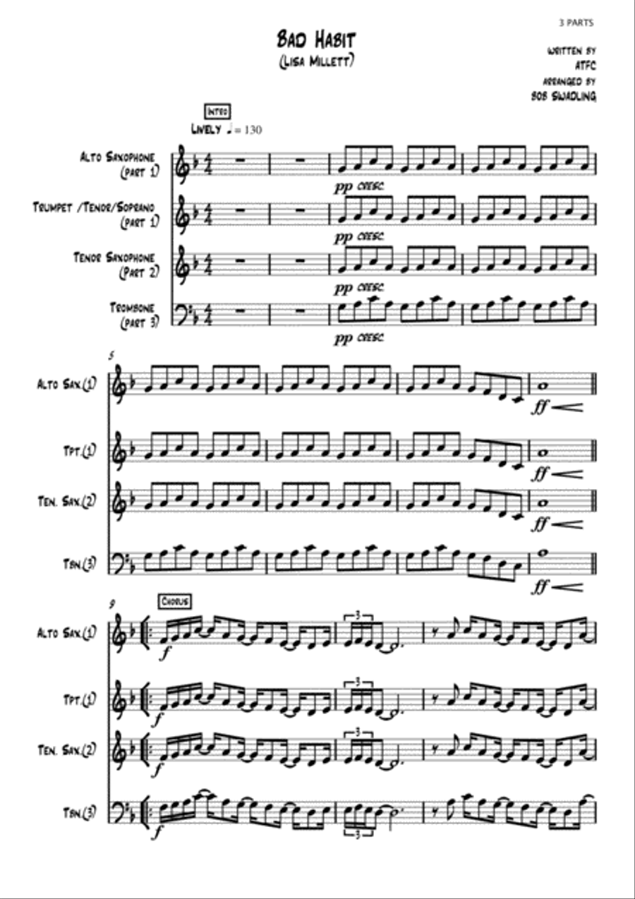 Bad Habit Small Ensemble scores gallery preview page 2