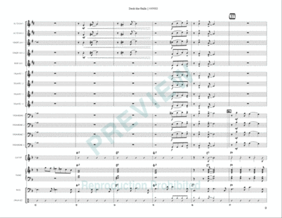 Deck the Halls Jazz Ensemble scores gallery preview page 10