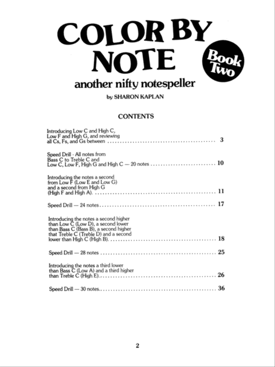 Color by Note, Book 2 Piano Method scores gallery preview page 2