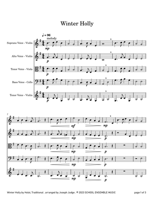 Winter Holly for String Quartet in Schools
