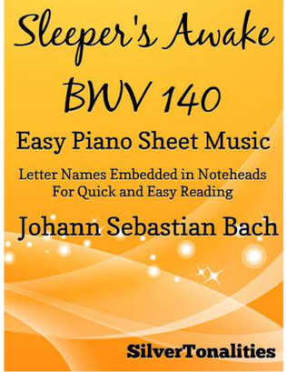 Book cover for Sleepers Awake Easy Piano Sheet Music
