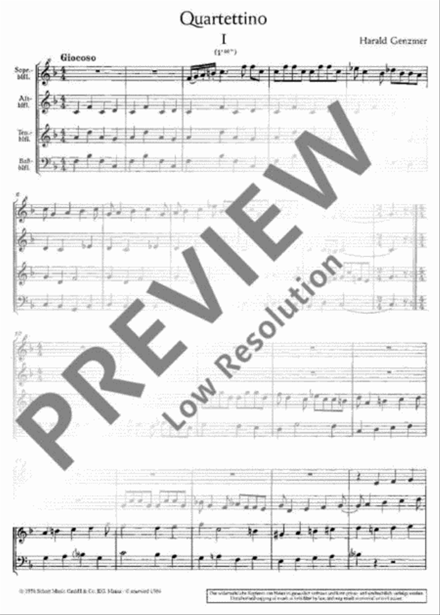 Quartettino Quartettino Recorder scores gallery preview page 3