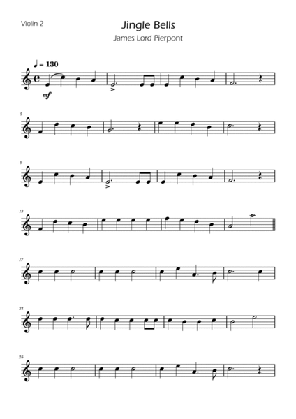Jingle Bells - Violin Quartet image number null